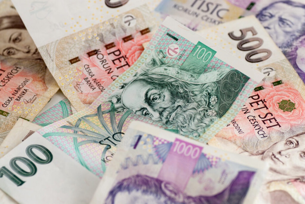 manyczechkorunacurrencybills