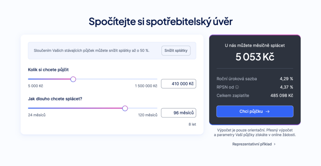 Splácení finančních prostředků lze rozložit až na deset let.