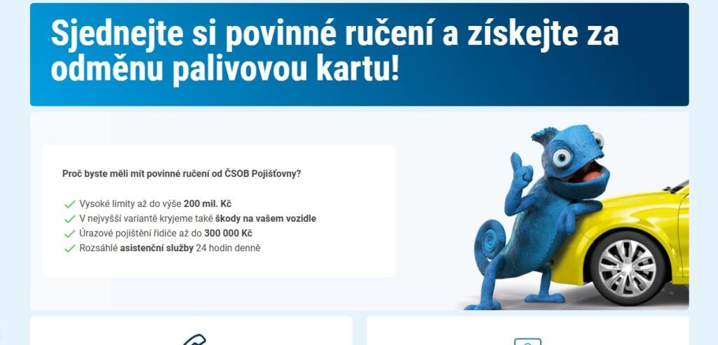 ČSOB za sjednání ručení nabízí různé bonusy. Může to být například sleva na palivo.